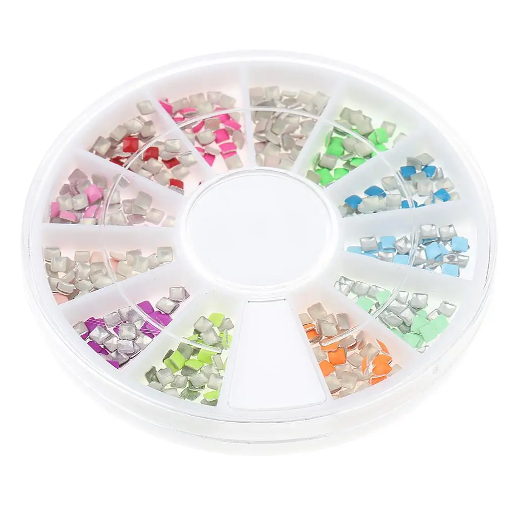 مجموعة مكونة من 500 زخارف لامعة يمكنك صنعها بنفسك على شكل برشام مربع #4