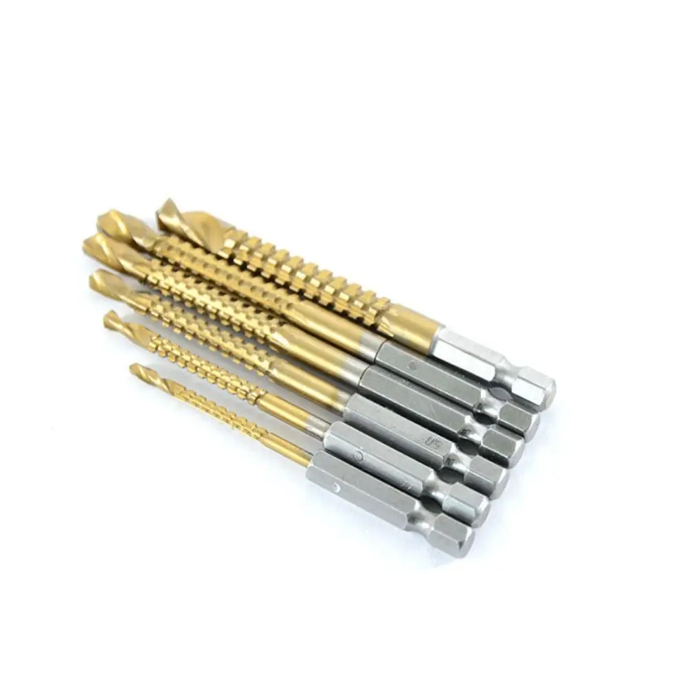 Durable Hole Opener Serrated Drill Bit High Speed Steel Hexagonal Shank Twist Drills Slotting Tools Woodworking