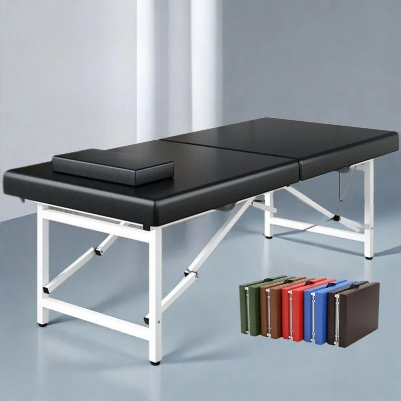 Portable Lightweight Folding Massage Table Face Cradle Carry Case Home Therapy Spa Salon Facial Bed Furniture
