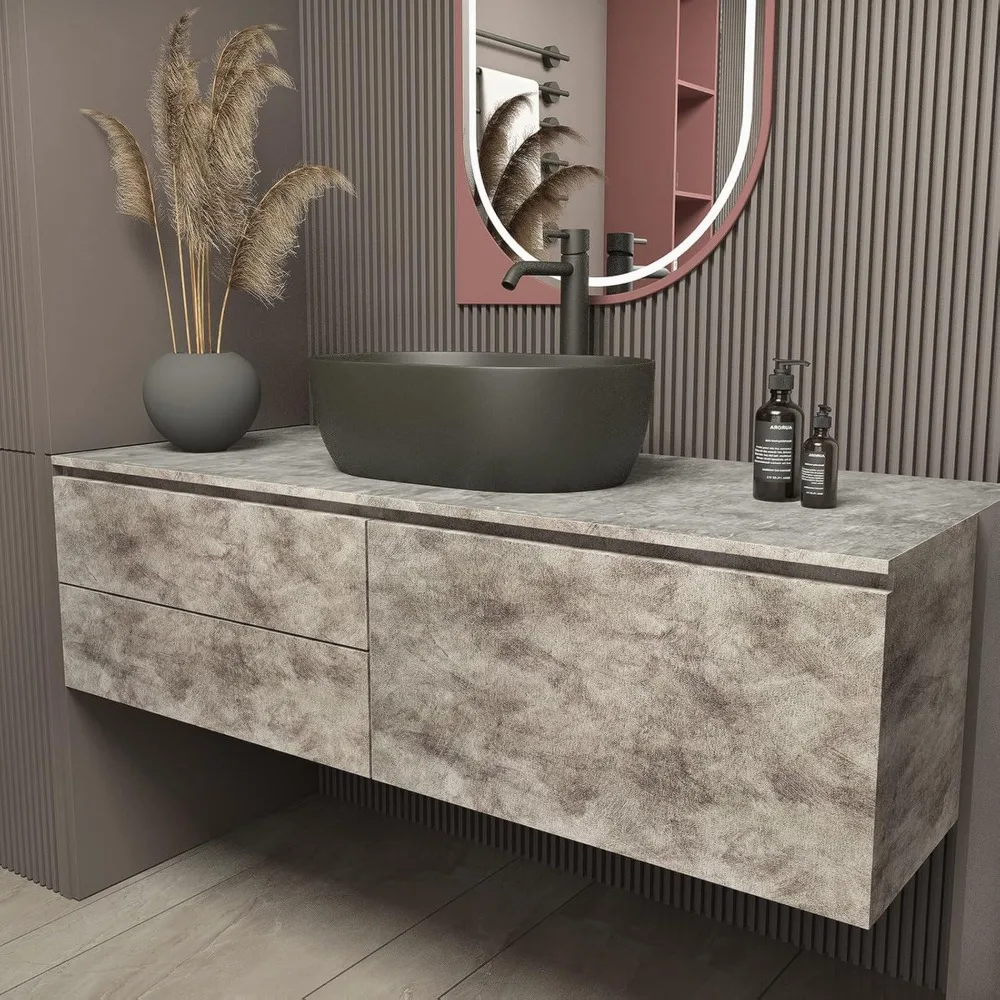 ورق جدران خرساني كبير بتأثير غسول الليمون باللون الرمادي والفضي مقاس 32 × 354 بوصة ورق اتصال فينيل قابل للإزالة ذاتي اللصق fo