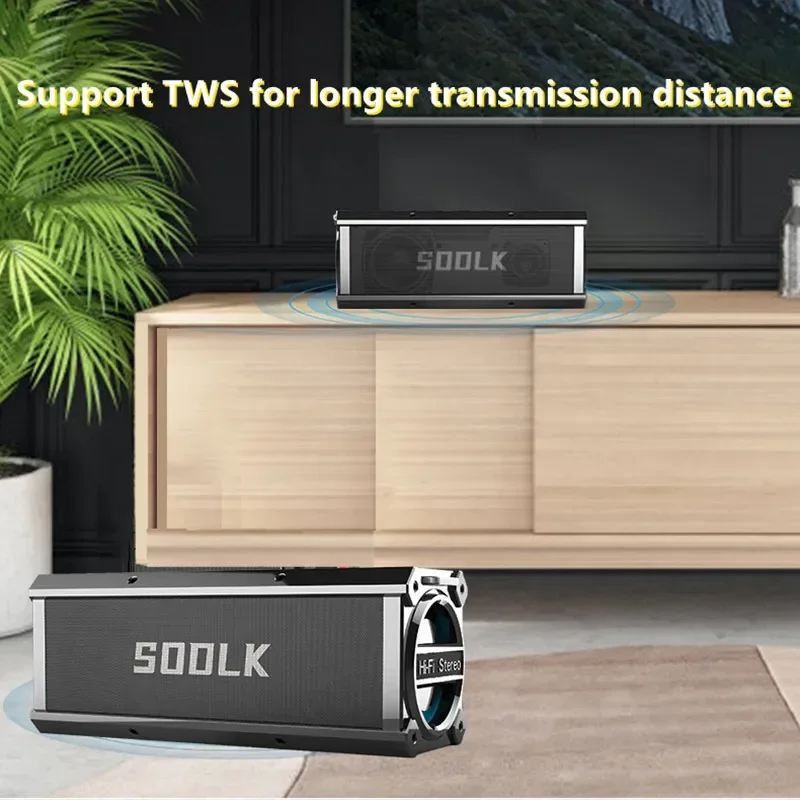 SODLK T200 Plus سماعة لاسلكية تعمل بالبلوتوث المتكلم المسرح المنزلي مضخم صوت خارجي محمول Audio120W قوة فائقة تشغيل 8 ساعات #6