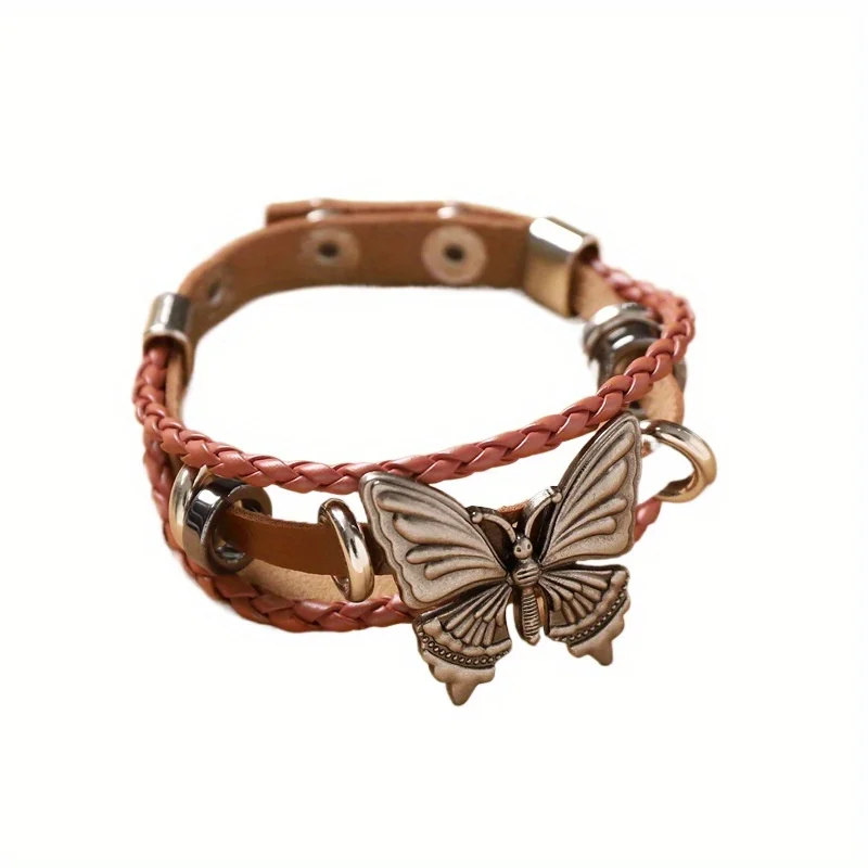 

1 piece of women's bohemian hand bag - elegant butterfly charm product, brown/black/gold, suitable for daily, wedding,