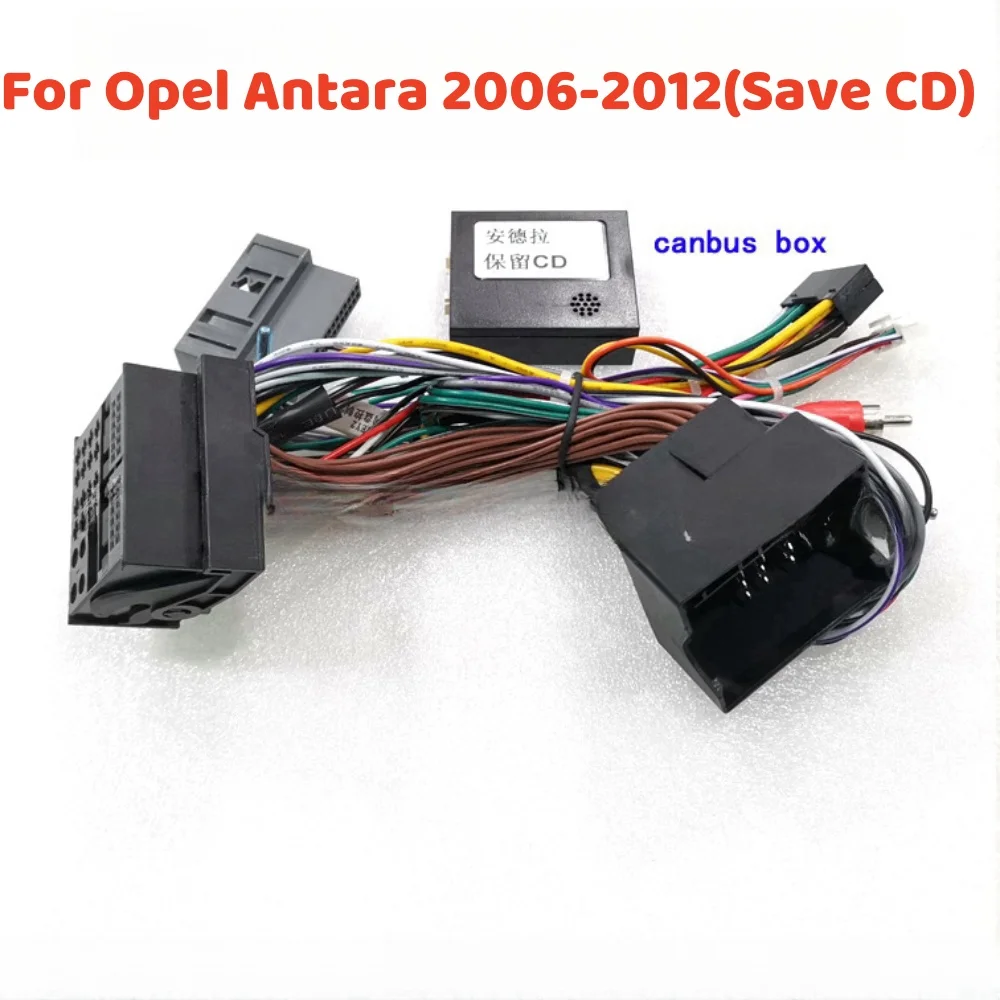 16 Pin Car Wiring Harness Adapter Canbus Box Decoder Android Radio Power Cable For Opel Astra/ Antara 2004-2014 Save CD function