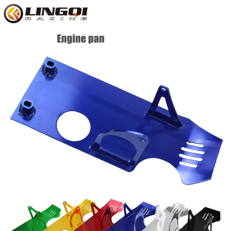 LINGQI RACING Motorcycle 345mm Engine Chassis Aluminum Engine Protection Cover For Pit Dirt Bike Motocross Accessories