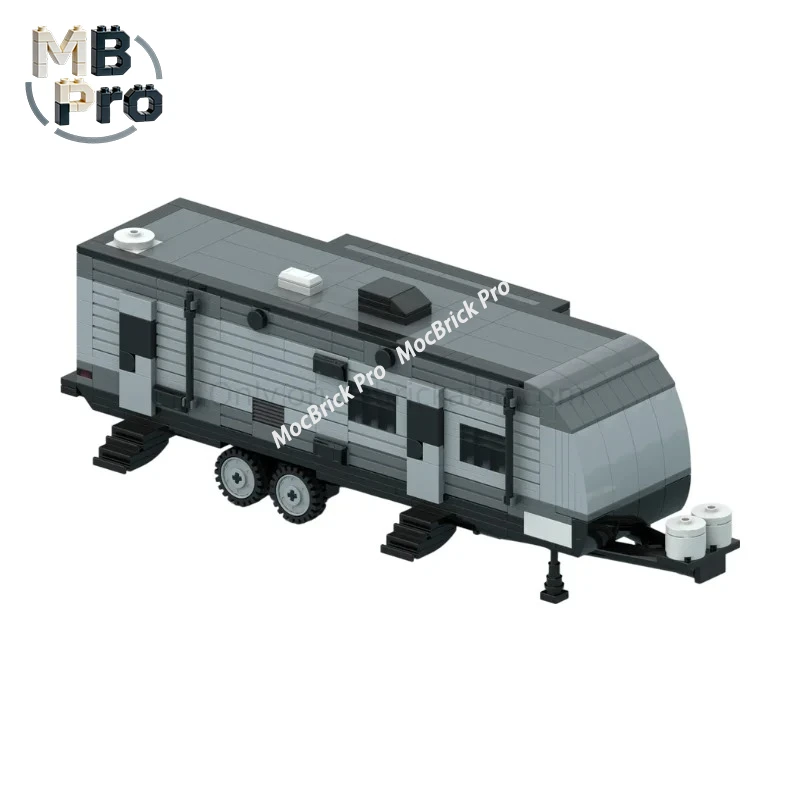 Outdoor Camping Travel Caravan MOC Bricks Set Road Trip Mobile Living Cabin Educational Assembly Hobby Toy
