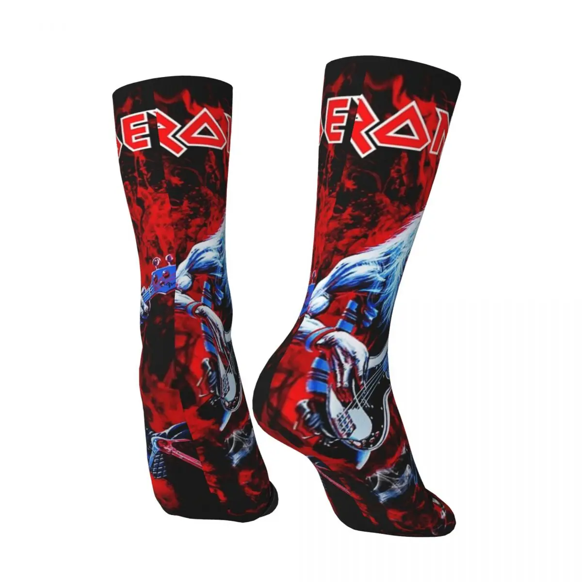 Iron Maidens Stockings metal music Printed Fashion Socks Autumn Anti-Slip Socks Men Outdoor Sports Soft Breathable Socks