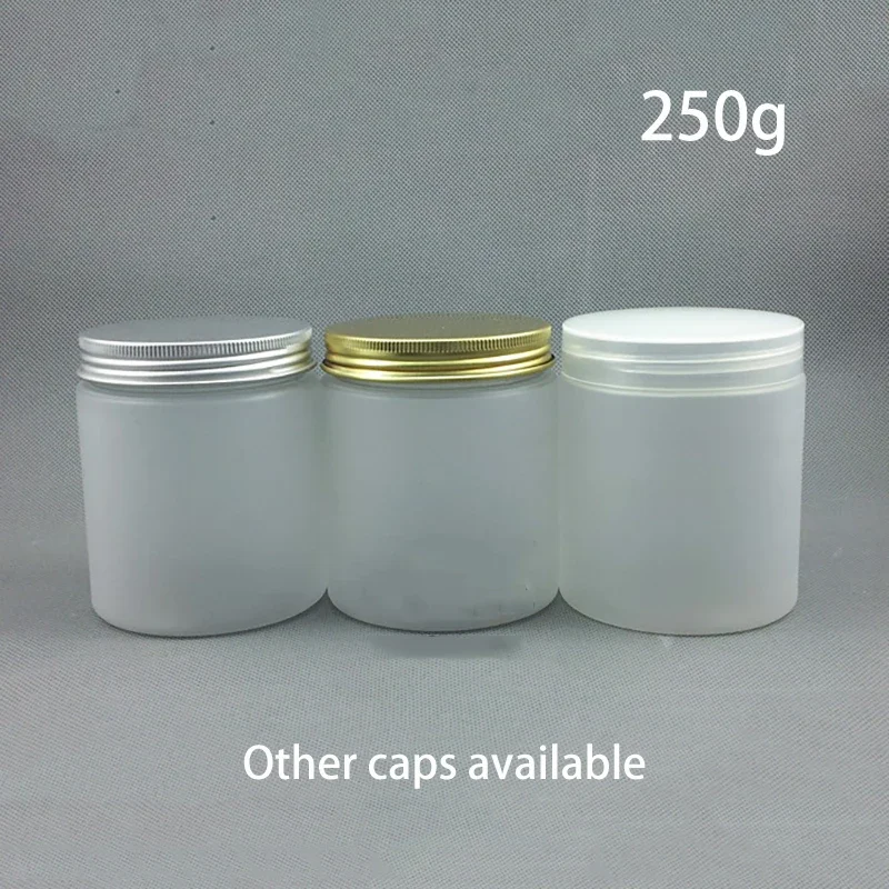 

250g Matte Plastic Cream Jar Cosmetic 250ml Makeup Gel Face Mask Lotion Packing Candy Tea Travel Refillable Bottle 10pcs