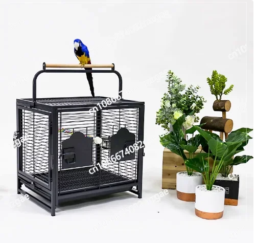 السفر الناقل قفص الطيور الطيور للطيور خارج الحديد قفص الطيور الفاوانيا النمر اللؤلؤ الببغاء حمل قفص 47.6x377.5x 45.7 سم