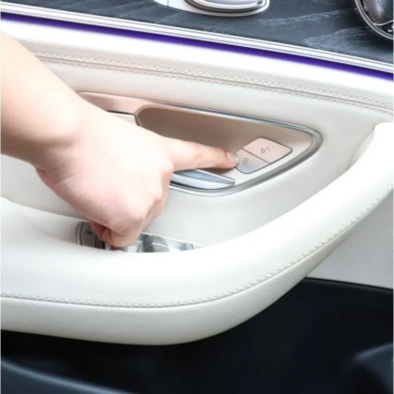 For Mercedes Benz C W205 GLE W167 GLS X166 GLB X247 B W246 A W177 S W222 W223 Car Door Lock Unlock Switch Button Cover Sticker