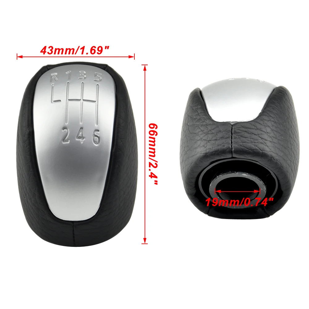 

6-скоростная ручка переключения передач, ручка рычага переключения передач, ручка переключения передач для Renault Laguna III MK3 2007-2014, искусственная кожа