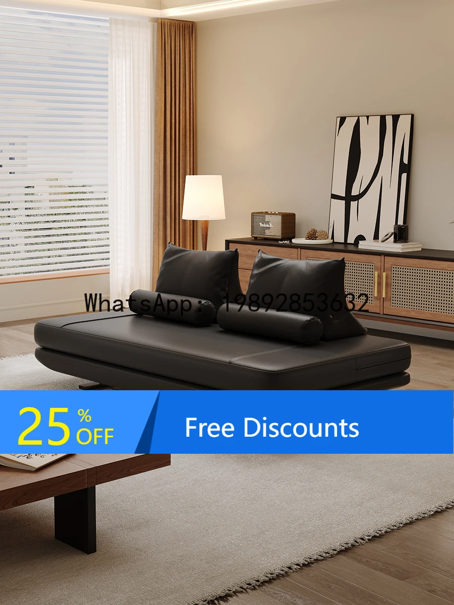 

Simple Small Apartment Living Room Modern Straight Double-Sided Sofa Bed Without Armrests
