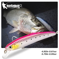Hunthouse Saruna Minnow Lure Floating Jerkbait 90/125/147mm Wobbler Hard Bait Fishing for Seabass Saltwater Pike Fish Tackle