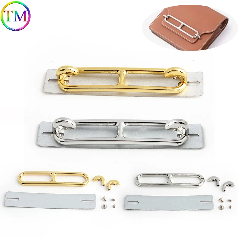 3-5-10Sets MIni Pig Nose Shape Metal Rectangle Locks For Women DIY Bags Shoulder Eyelets Hanger Lock Buckle Hardware Accessories