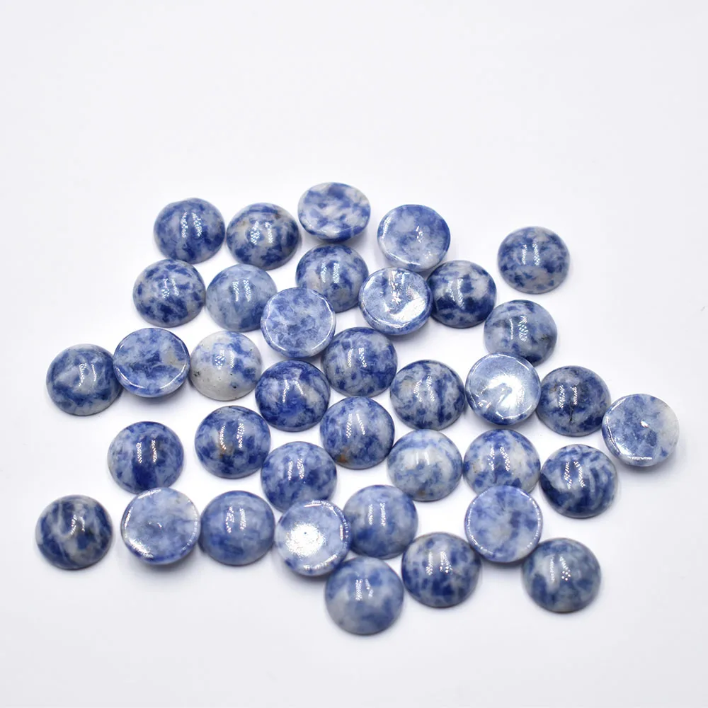 Modische, hochwertige gemischte runde CAB-CABOCHON Natursteinperlen für Schmuckzubehör, 12mm, Großhandel, 50 Stück/Lot, kostenloser Versand. – Detail 6