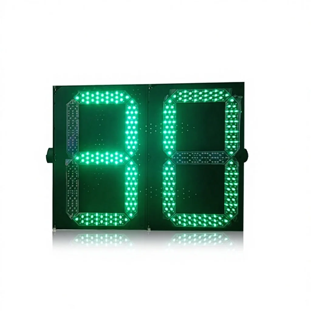 Lane Two-Color LED Countdown Signal Light Display Board Traffic Timer AC Powered Flashing PC 50,000 Hours Continuous Use