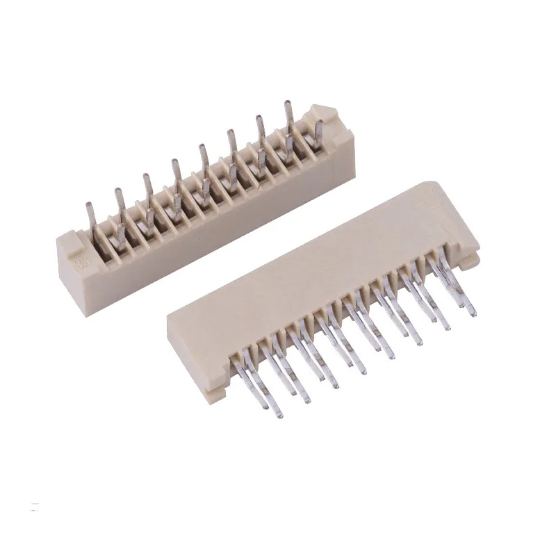 100PCS 1.0mm Pitch FPC/FFC Connector Double Row DIP Straight Pin Socket 4-30Pin for LCD Flexible Flat Cable
