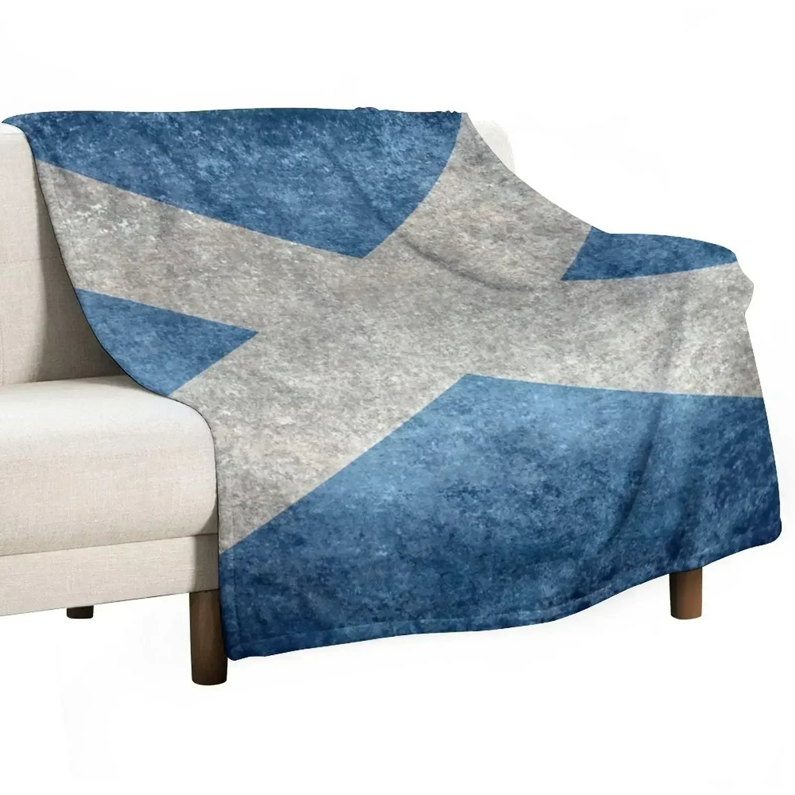 Flag of Scotland - Grungy Vintage version Throw Blanket Cute valentine gift ideas Blankets For Bed Camping Blankets