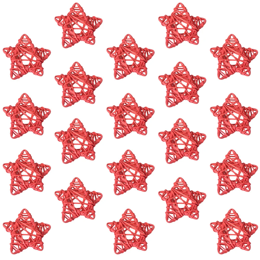 

20Pcs Rattan Star Decorations DIY Five Pointed Stars for Party Festival Home Decor Wedding Centerpiece Aromatherapy Accessories