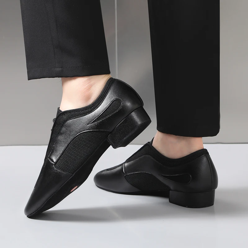 Latin Dansschoenen Volwassen Mannen Vrouwen Huidskleur Lakleer Professionele Zachte Lerarenschoenen Square Dansschoenen Ballroom Big Size