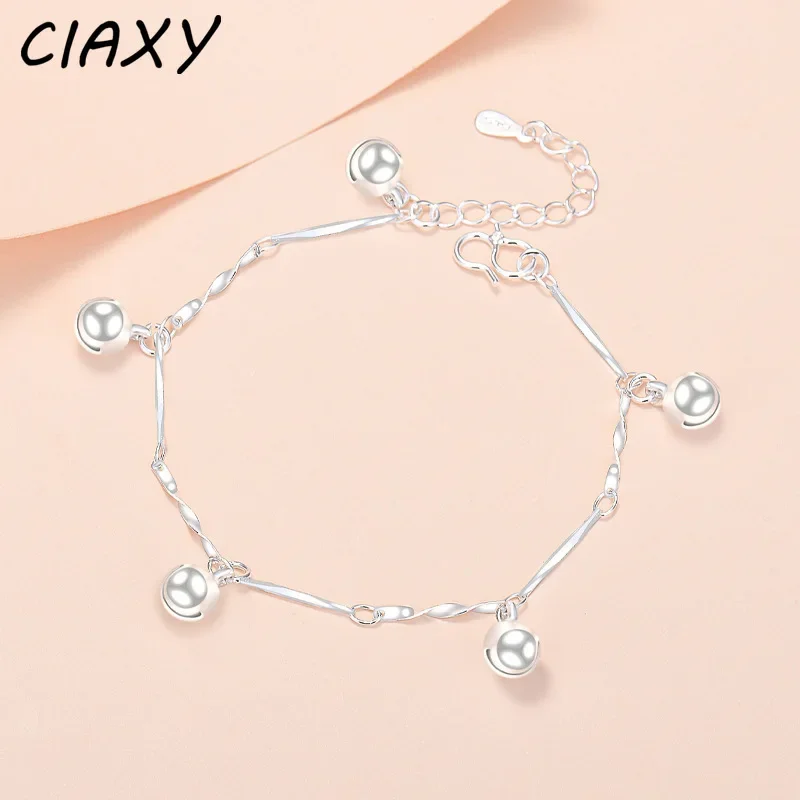 

CIAXY маленькие браслеты-колокольчики для девочек-студентов, Лидер продаж, корейский модный милый браслет-подвеска, ювелирные изделия из стерлингового серебра 925 пробы