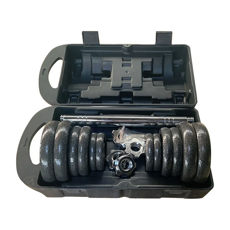 2026 2026 20 Kg Black Baking Painted Cast Iron Dumbbell Set For Salepromote Sales