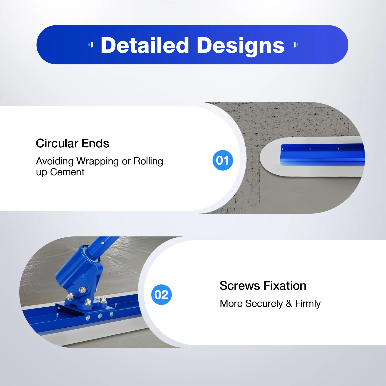 Concrete Finishing Trowel Bull Float Concrete Kit Cement Surface Smooth Finish