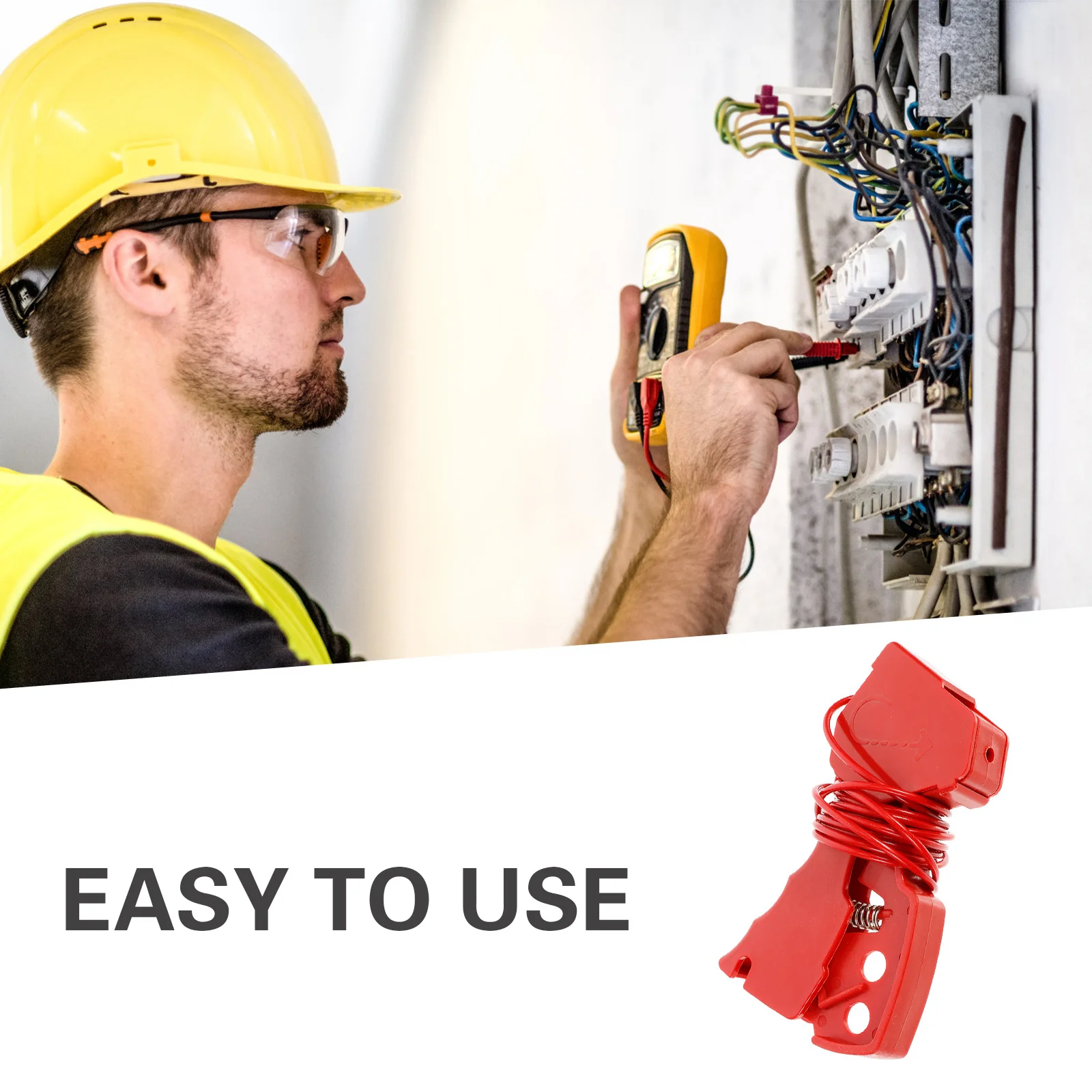 

Safety Self locking Cable Lockout Red Nylon PA AdjustableLatch 2.4M 3.5MM Chemical resistant Energy Isolation UV resistant