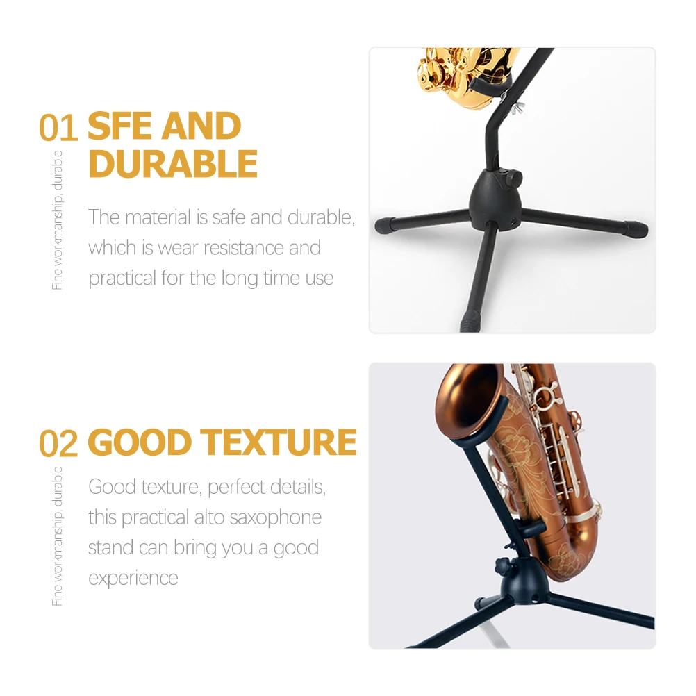 

Foldable Saxophone Stand Bracket for Alto Tenor Sax Holder Clarinet Wind Instrument Accessories Durable Metal Rack
