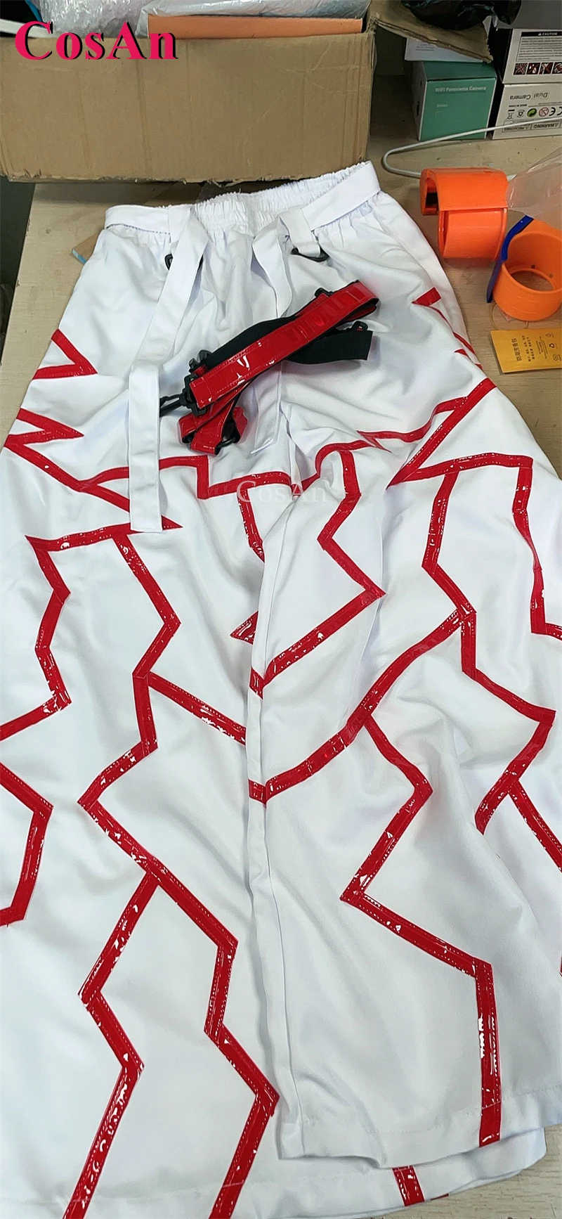 CosAn أنماط جديدة شبح الرقص السراويل البيضاء ملبورن شفل فات السراويل جرس قيعان مشرق تأثير عاكس بنطلون للجنسين