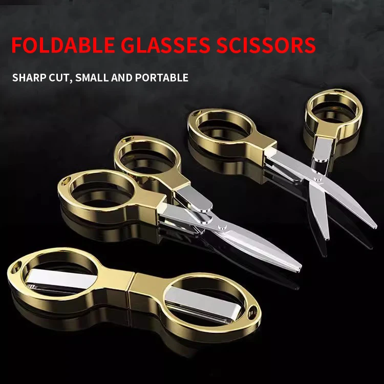 PD fishing gear  steel folding scissors, small portable portable fishing scissors cut fishing thread thread paper-cutting scisso