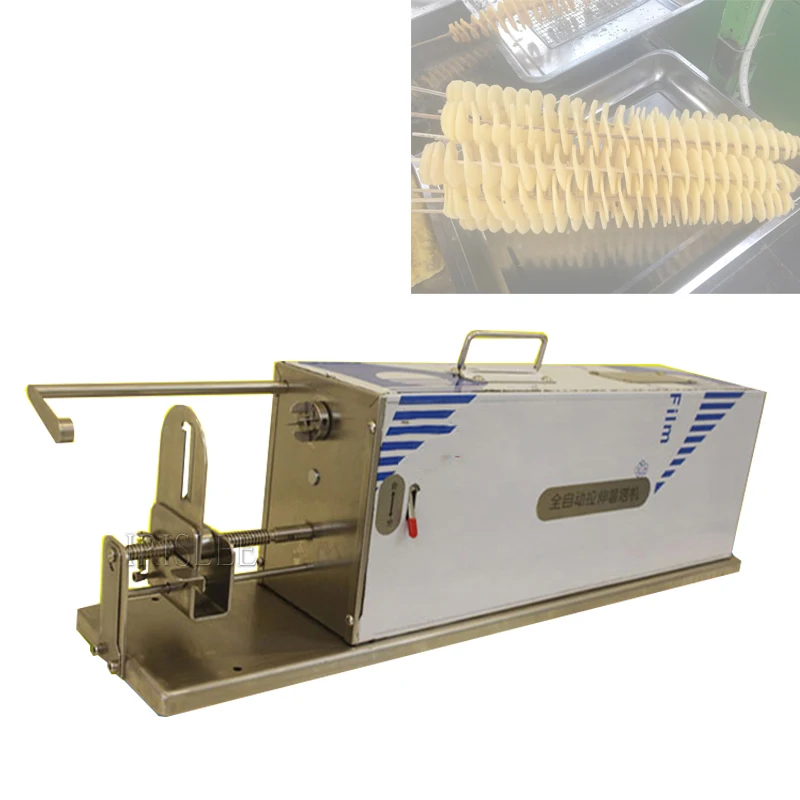 Potato Tower Machine Potato Chip Machine Potato Tower Crane Electric Potatos Tower Maker Stretch Button Setting Rotating