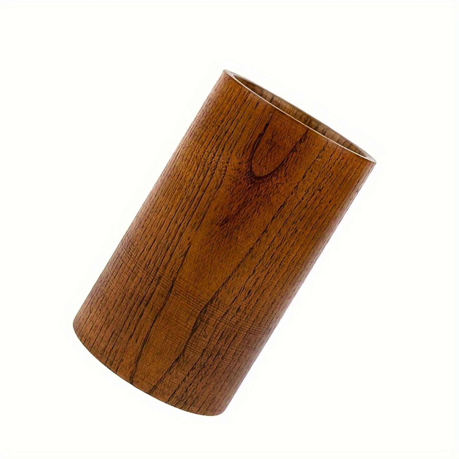 1pc Utensil Crock, 3.54''x5.12''/9cm*13cm Wooden Utensil  Holder, Countertop Rustic Shovel Straws Stand, For Kitchen Counter, Ca