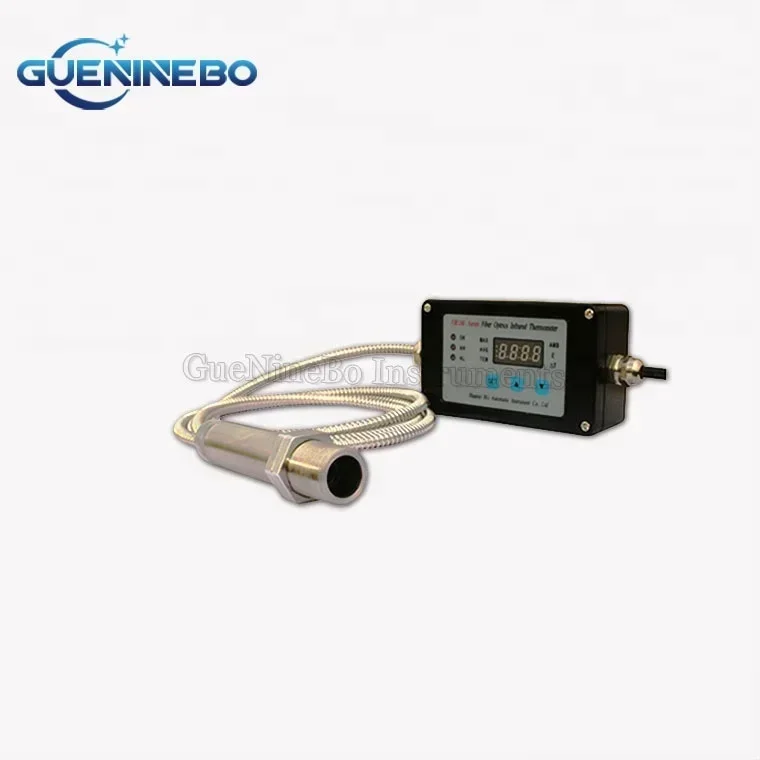 GNB207 High Speed Industrial Fiber Optic Infrared Pyrometer  With Air Purge Head and LED display