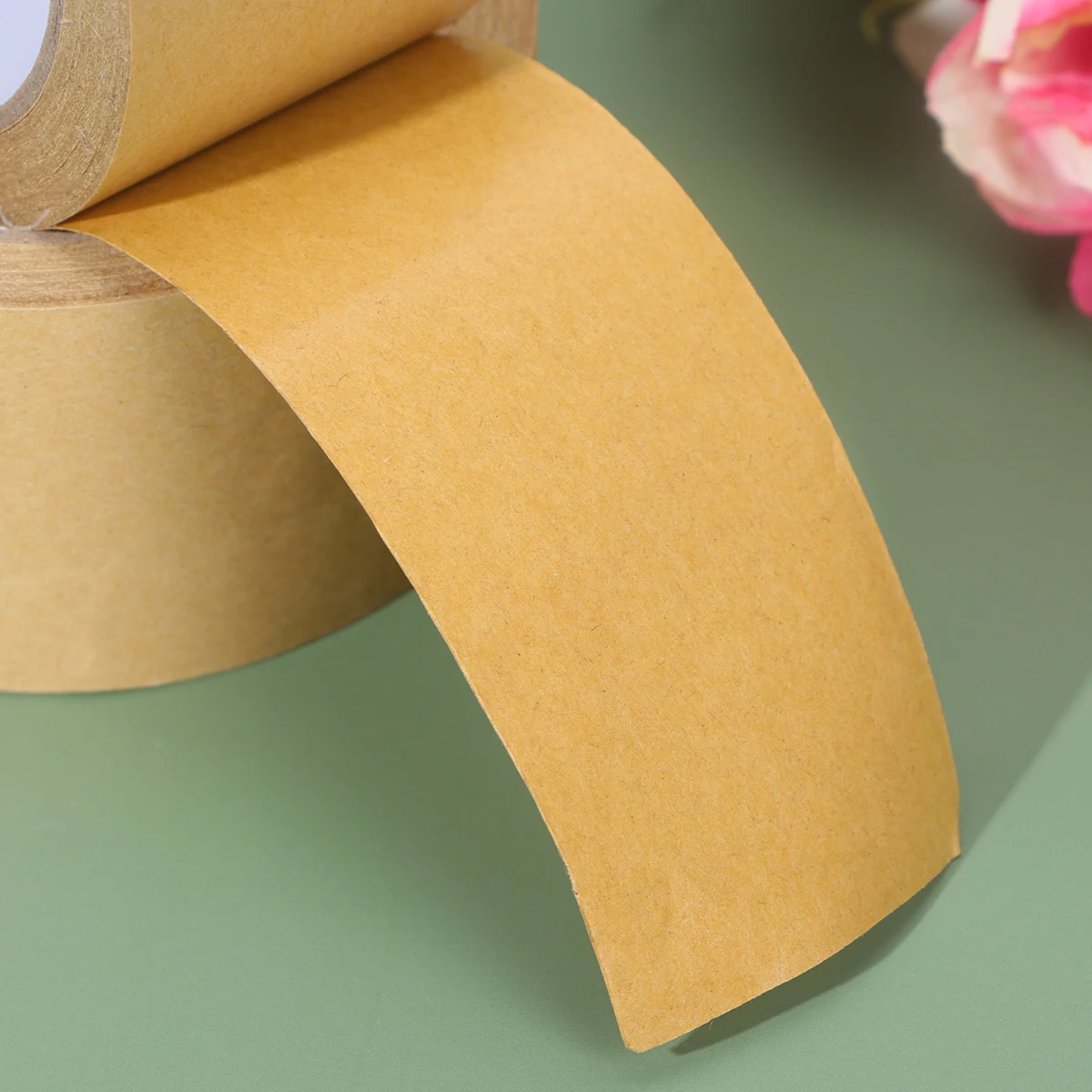5pcs Kraft Paper Tape 50Mm X 25M Strong Adhesive Decorative For Gift Wrapping Diy Crafts Home Use Resists Water Oil Long Lasting