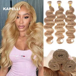 Bundles brésiliens de cheveux humains Body Wave, Extensions de cheveux humains, Tissage, 10A, 27 couleurs blondes, 1/3/4 Bundle Deals
