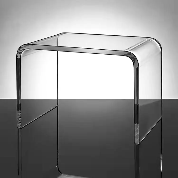 eq-Modern Transparent Acrylic Living Room Shower Vanity Chair Stool for Apartment and Workshop Use%