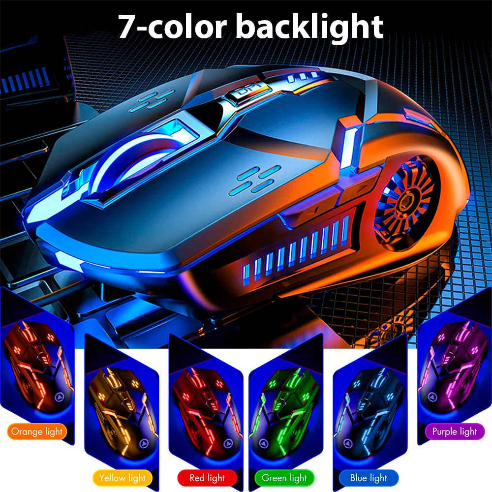 Ergonomic Wireless Gaming Mouse RGB Mute Mause LED Backlit3200 Dpi 6 Button G5 USB Mechanical Mause for PC Laptop Computer Gamer