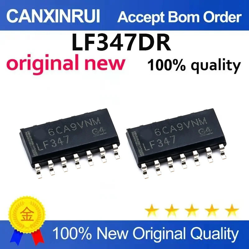 (5pcs-100pcs)New original LF347DR LF347 patch SOP-14 four-way operational amplifier IC chip