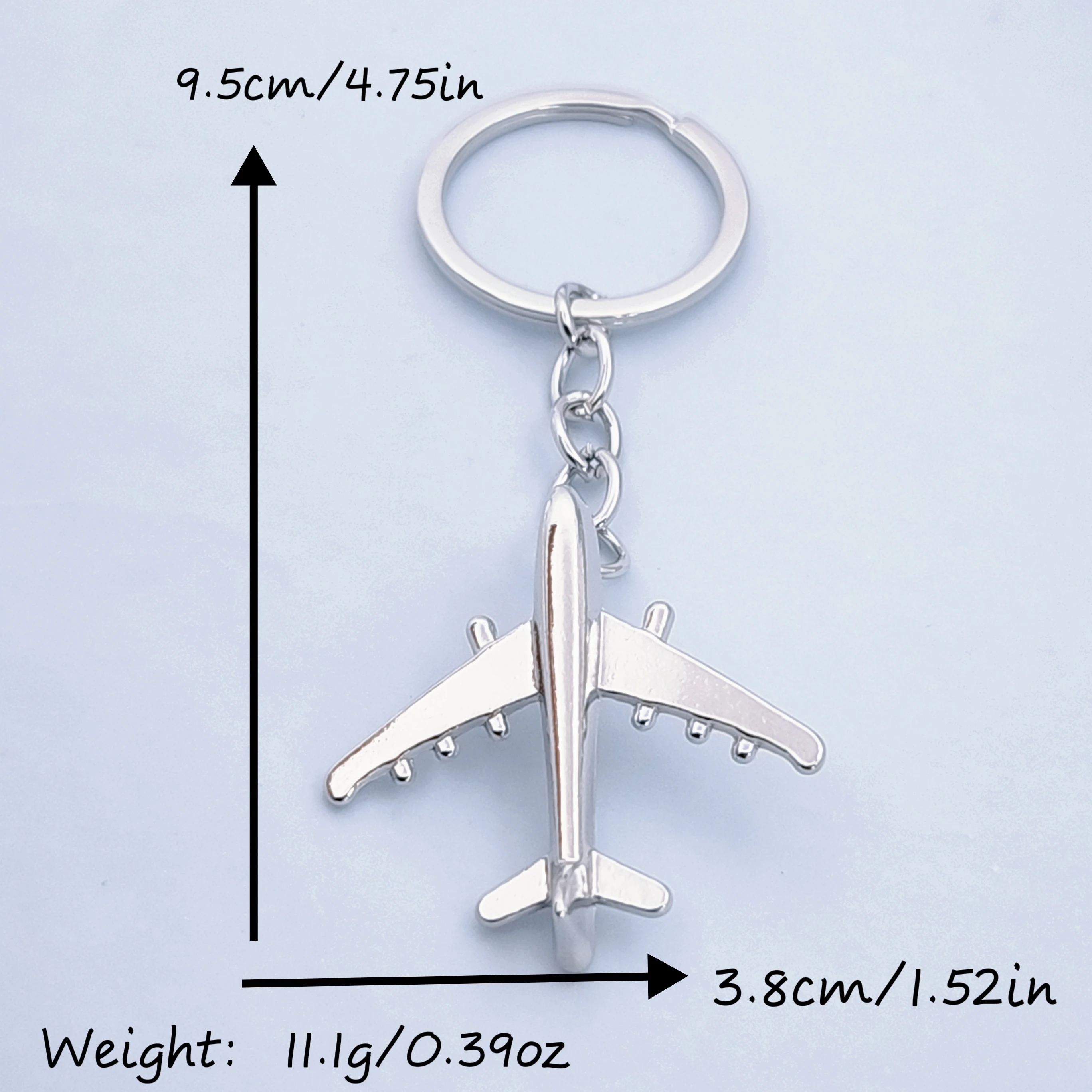 European and American fashion simulation airplane creative keychain business small gift keychain pendant