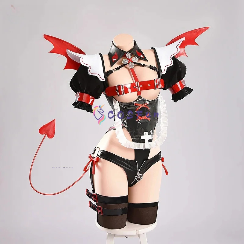 

Костюм для косплея Little Devil Maid Xena, полный комплект, реквизит, аксессуары для женщин, Хэллоуин, карнавал, вечеринка, COSFun