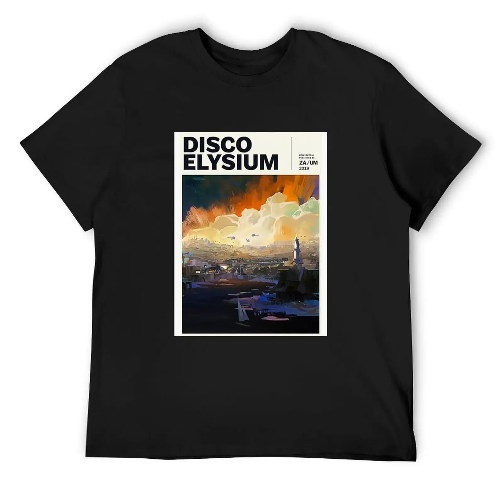 Футболка Disco Elysium Disco, рубашки с графикой, одежда больших размеров, милая одежда для любителей спорта, мужские винтажные футболки