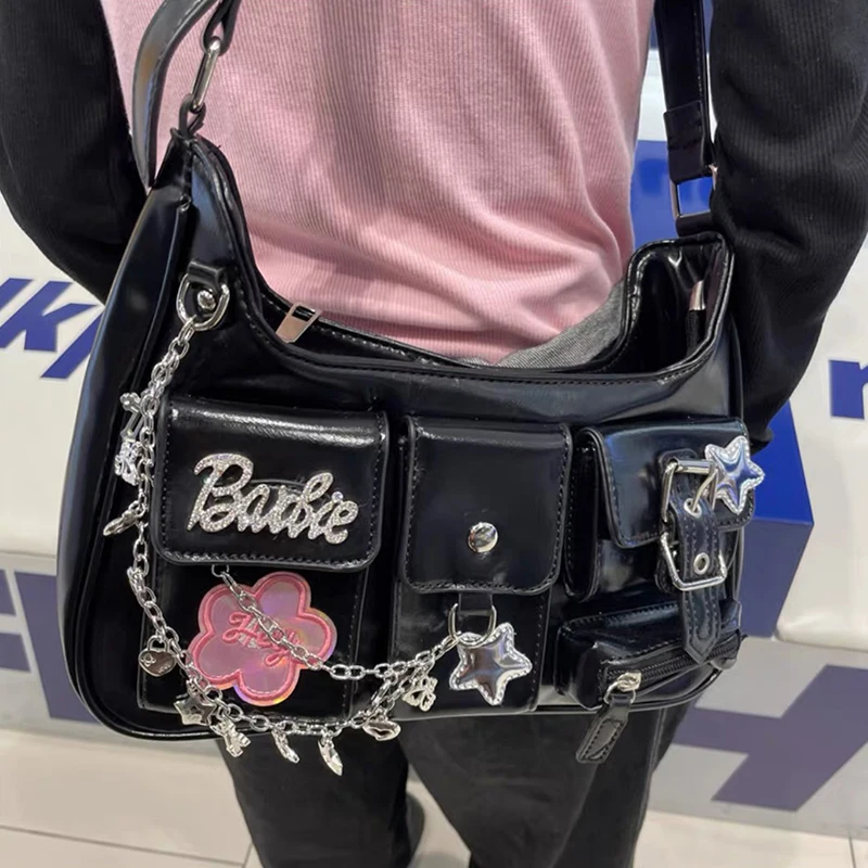 HAEX Y2K-Bolso de hombro para Mujer, bandolera Vintage con múltiples bolsillos, estilo Punk, a la moda, 2023