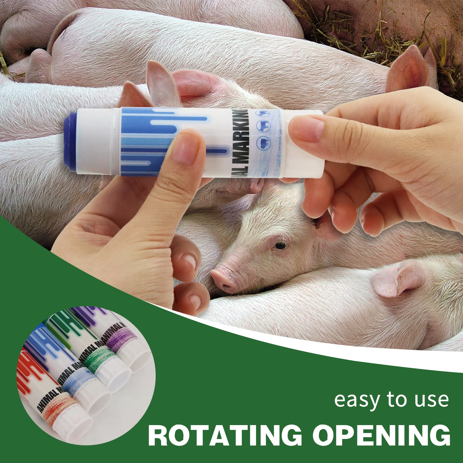 1PC Cattle Marking Crayon Livestock Marking Crayon Safe High Purity Paraffin-Based Livestock Skin Marking Paint Pen For Duck Pig