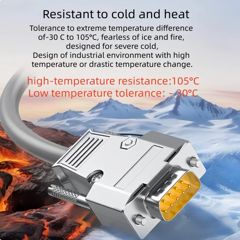 Industrial-grade DB9/DB15/DB25 serial wire single male and female headband terminal wire high flexible towing cable