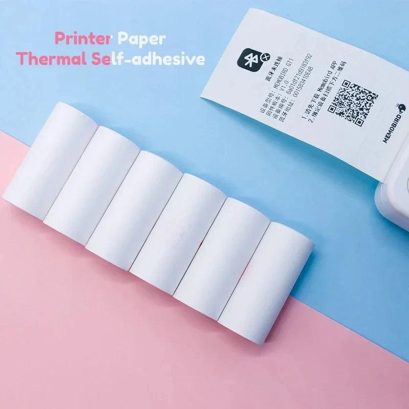 57MM Rolls Mini Printer Thermal Paper Label Sticker Colorful adhesive Printing Paper For Printer Kids Instant Print Camera 57x25