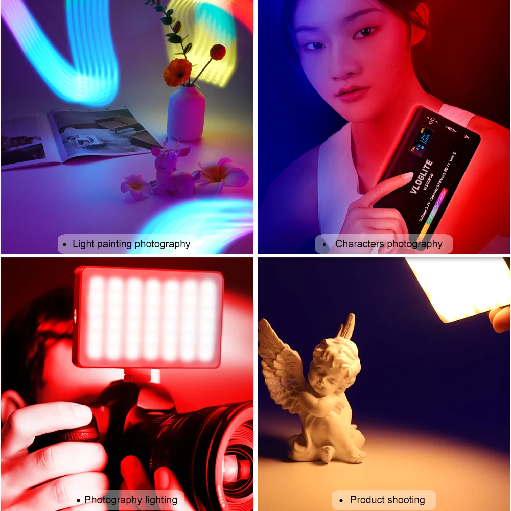 BOSHENG W140RGB Invullicht Mobiele telefoon Live schoonheid Gezicht spelen Vierkant zaklicht Full Color Led Ambient Photography Light