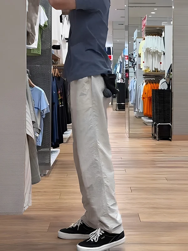 

Qui Dry Ice Silk Nylon Trousers Men's American Sle Waterproof Soft ell Climbing Pants Outdoor Sun Protection Hiking Mou...