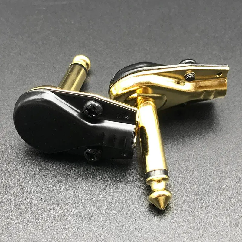

Metal Right Angle 6.35 90 Degree 2/3 Pole Mono/Stereo Jack Plug 6.35mm Guitar Phone Amplifier Connector