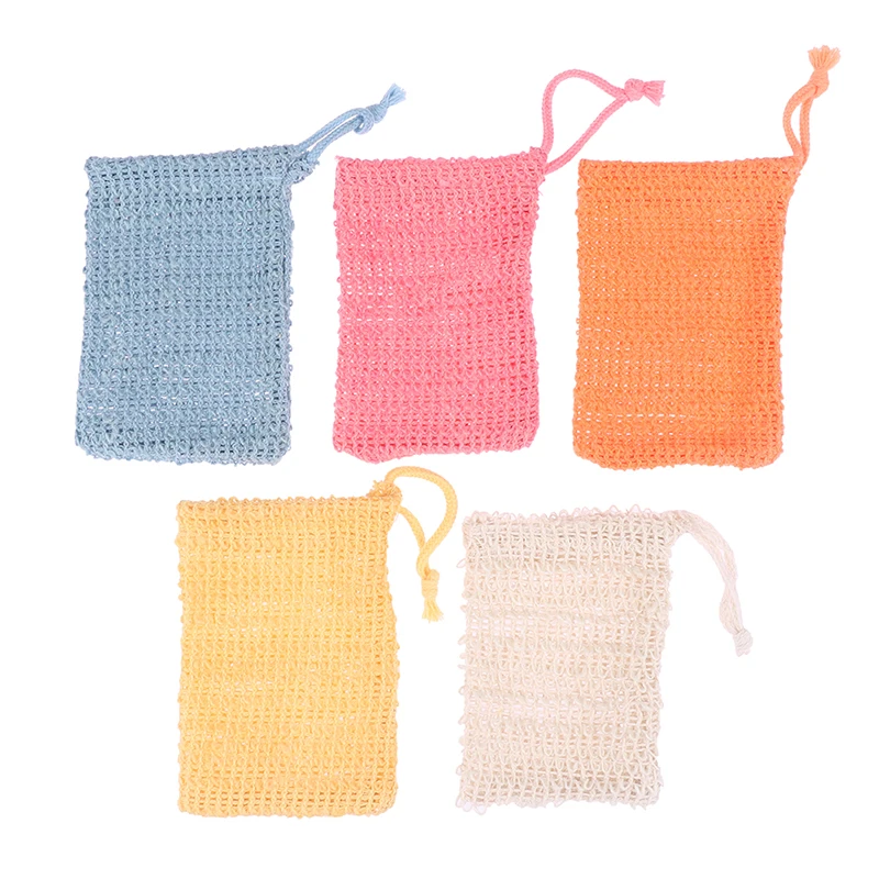 Cotton Linen Soap Saver Bag Pouch Bar Plentiful Bubble Foam Soap Bags Exfoliating Soap Mesh Bags for Shower Soap Holder Pocket