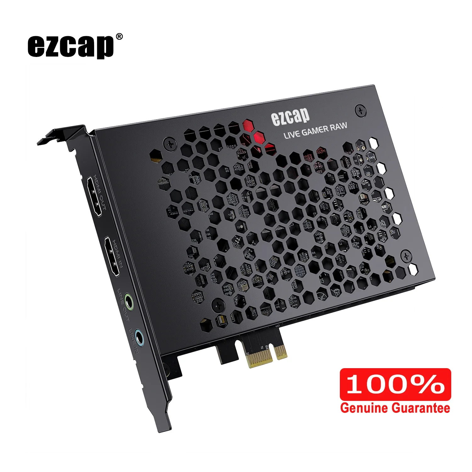 Ezcap324B Live Gamer Raw PCIE 4K Video Capture Card Game Record & Live Streaming for Gaming Systems Camera Camcorder Laptop PC